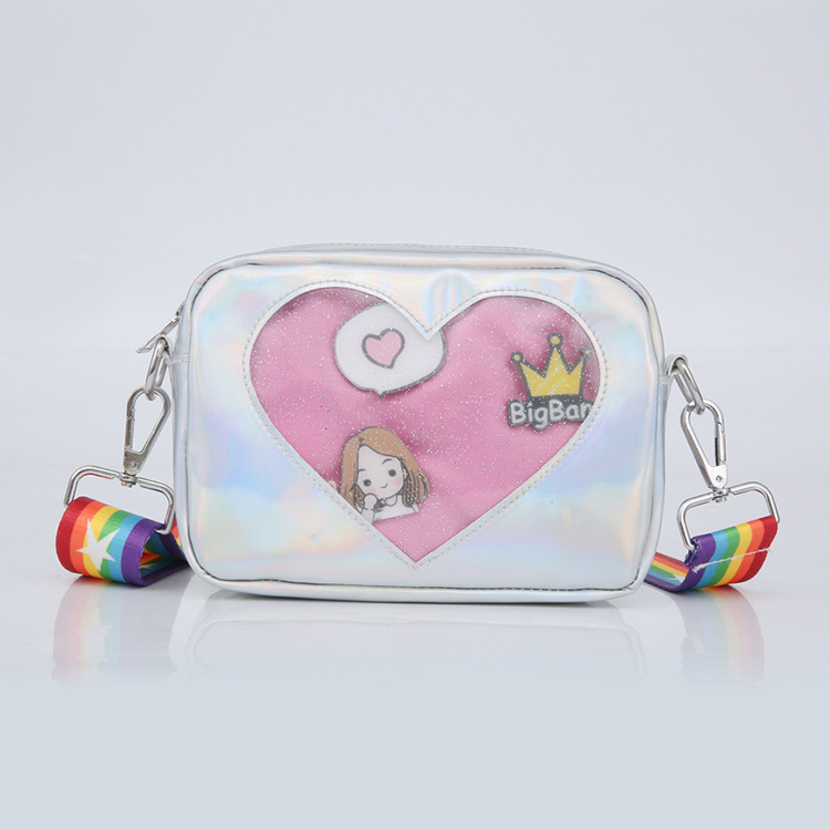 Laser Messenger Small Bag Student Girl One-shoulder Small Square Bag - Image 6