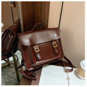 Women's Vintage Solid Color Cambridge Shoulder Bag