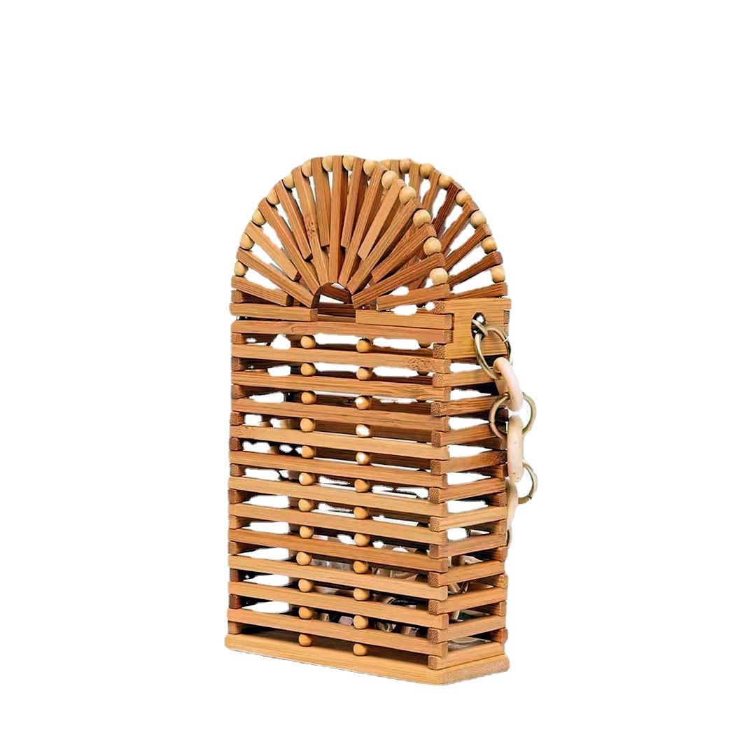 Ancient Style New Women's Crossbody Shoulder Bamboo Woven Bag - Image 5