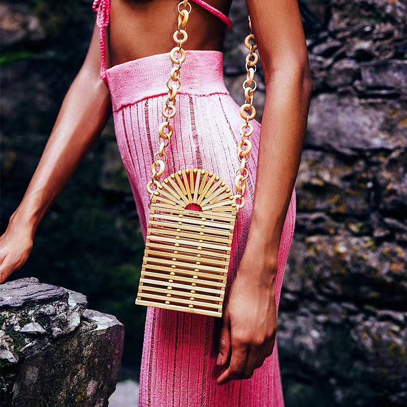 Ancient Style New Women's Crossbody Shoulder Bamboo Woven Bag - Image 4