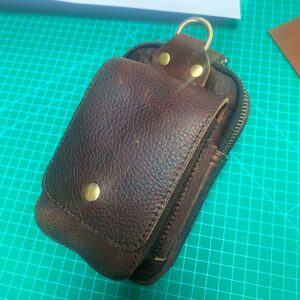 Men's Leather Belt Bag With Hook